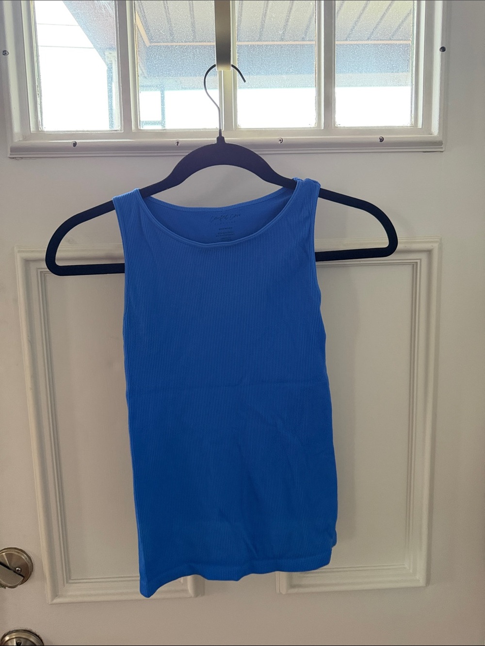 Classic Ribbed Tank Top in Bright Blue